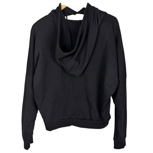 Revolve by the way. Black Cropped Relaxed V-neck Hoodie Size Small - Picture 4 of 9